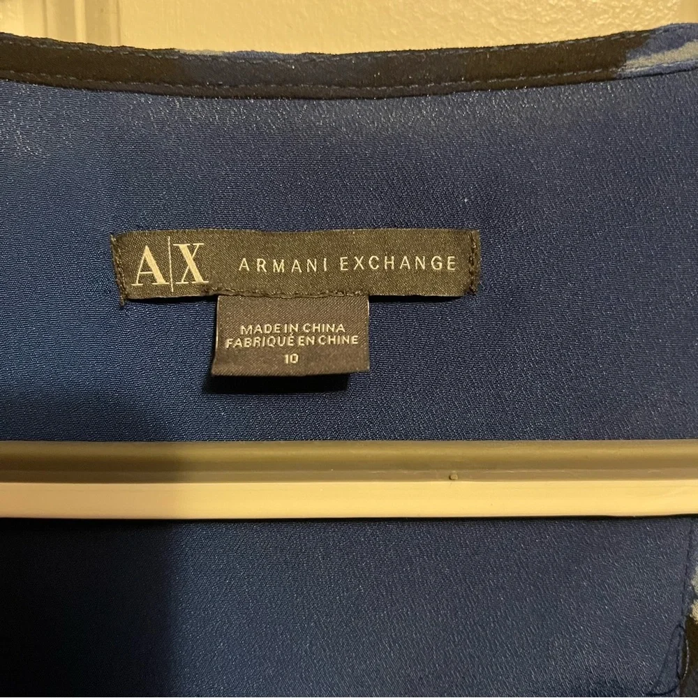 Armani Exchange Blue Spotted Dress - Picture 4 of 12